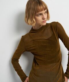 LANVIN en Bleu / ランバン オン ブルー Tシャツ | フロッキーチュールカットソー