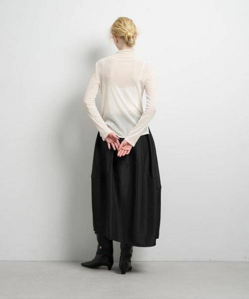 LANVIN en Bleu / ランバン オン ブルー Tシャツ | フロッキーチュールカットソー | 詳細10