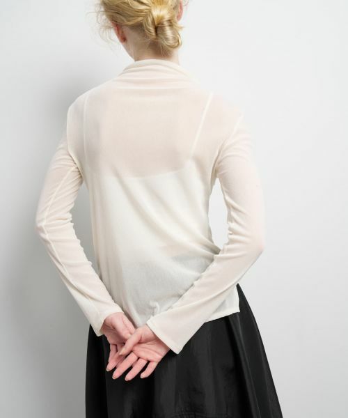 LANVIN en Bleu / ランバン オン ブルー Tシャツ | フロッキーチュールカットソー | 詳細13