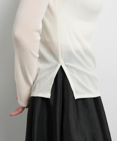 LANVIN en Bleu / ランバン オン ブルー Tシャツ | フロッキーチュールカットソー | 詳細15