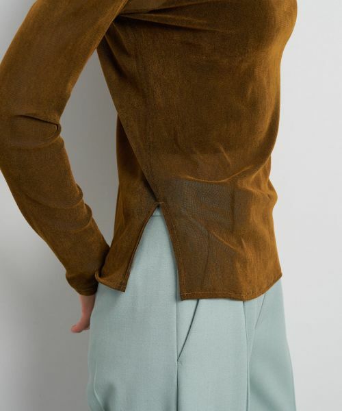 LANVIN en Bleu / ランバン オン ブルー Tシャツ | フロッキーチュールカットソー | 詳細7