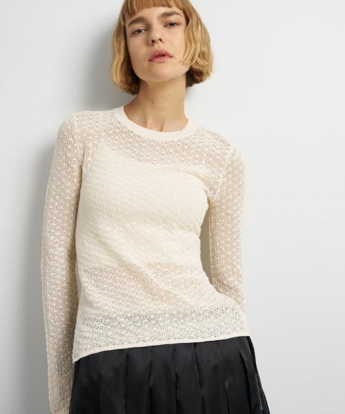 LANVIN en Bleu / ランバン オン ブルー ニット・セーター | シアーレースニット | 詳細11