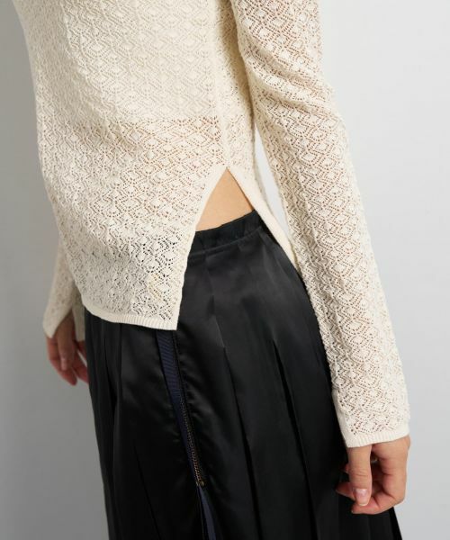 LANVIN en Bleu / ランバン オン ブルー ニット・セーター | シアーレースニット | 詳細14