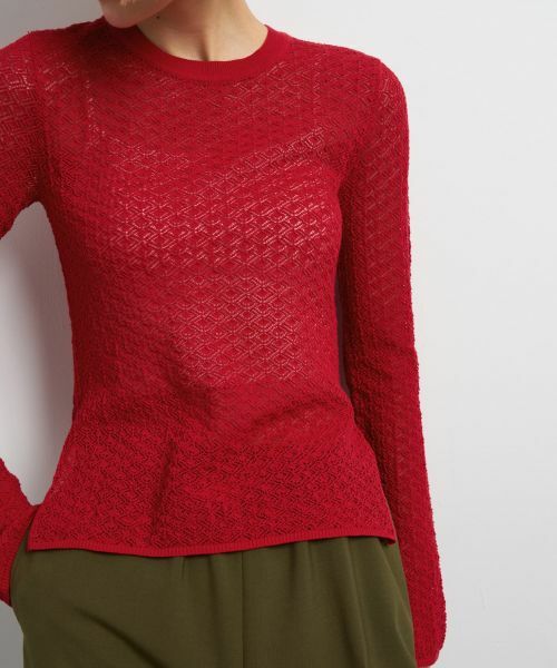 LANVIN en Bleu / ランバン オン ブルー ニット・セーター | シアーレースニット | 詳細6