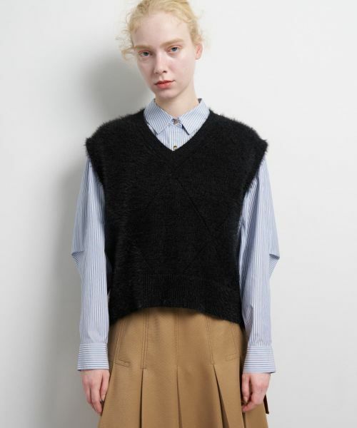 LANVIN en Bleu / ランバン オン ブルー ニット・セーター | シャギーアイレットベスト | 詳細11
