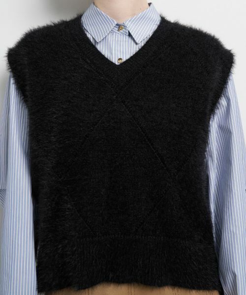 LANVIN en Bleu / ランバン オン ブルー ニット・セーター | シャギーアイレットベスト | 詳細14