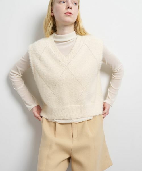 LANVIN en Bleu / ランバン オン ブルー ニット・セーター | シャギーアイレットベスト | 詳細4