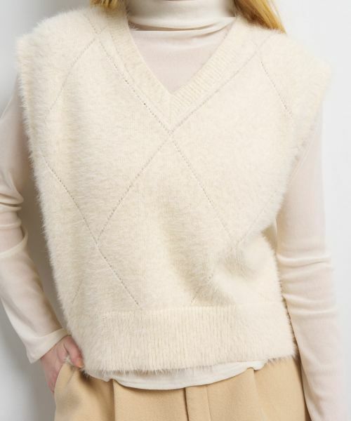 LANVIN en Bleu / ランバン オン ブルー ニット・セーター | シャギーアイレットベスト | 詳細7