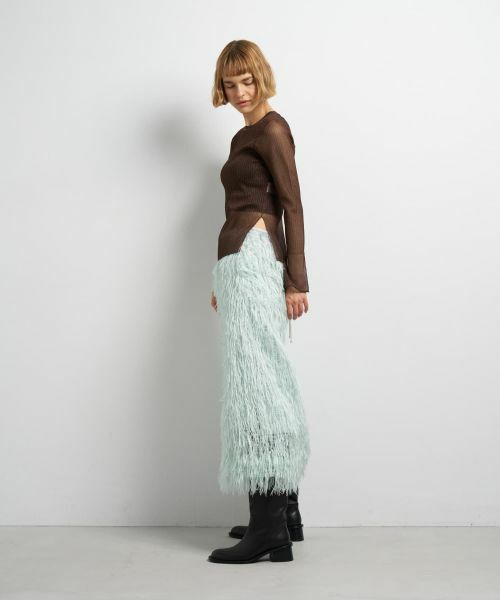 LANVIN en Bleu / ランバン オン ブルー ニット・セーター | シアーリブフレアカフスニット | 詳細10