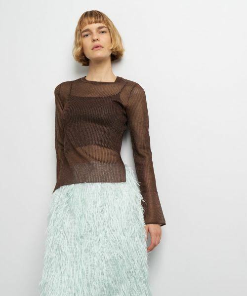 LANVIN en Bleu / ランバン オン ブルー ニット・セーター | シアーリブフレアカフスニット | 詳細12