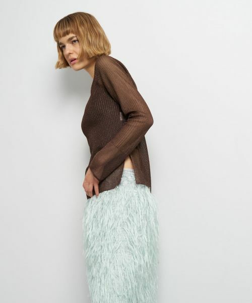 LANVIN en Bleu / ランバン オン ブルー ニット・セーター | シアーリブフレアカフスニット | 詳細13
