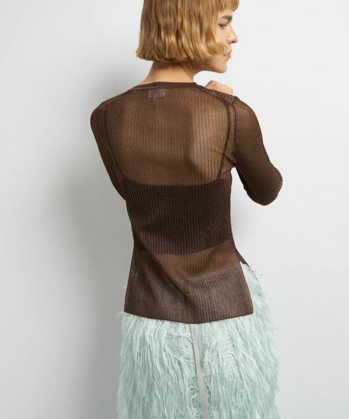 LANVIN en Bleu / ランバン オン ブルー ニット・セーター | シアーリブフレアカフスニット | 詳細14