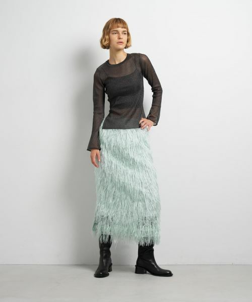 LANVIN en Bleu / ランバン オン ブルー ニット・セーター | シアーリブフレアカフスニット | 詳細16