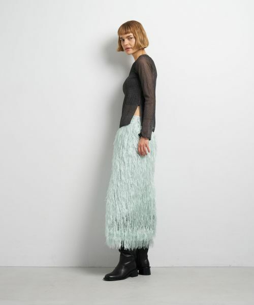 LANVIN en Bleu / ランバン オン ブルー ニット・セーター | シアーリブフレアカフスニット | 詳細17