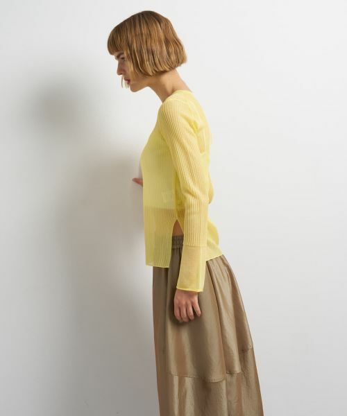 LANVIN en Bleu / ランバン オン ブルー ニット・セーター | シアーリブフレアカフスニット | 詳細5