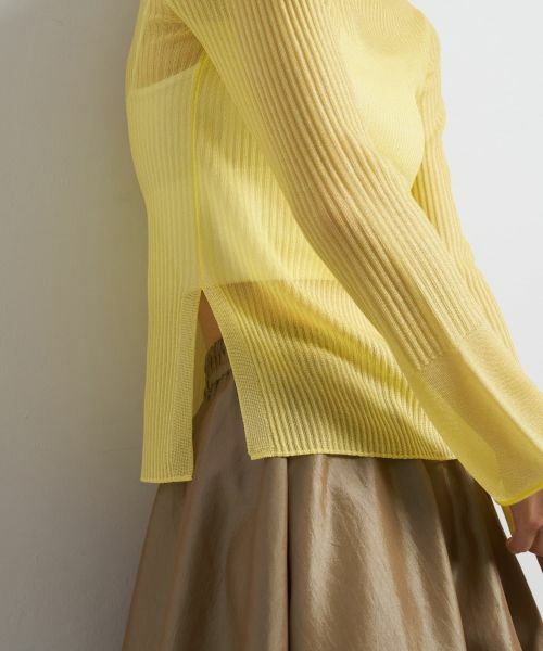 LANVIN en Bleu / ランバン オン ブルー ニット・セーター | シアーリブフレアカフスニット | 詳細8