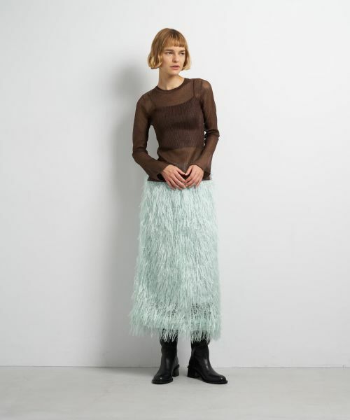 LANVIN en Bleu / ランバン オン ブルー ニット・セーター | シアーリブフレアカフスニット | 詳細9