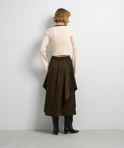 LANVIN en Bleu / ランバン オン ブルー カーディガン・ボレロ | バイカラーリブショートカーディガン | 詳細10