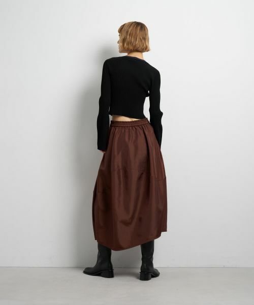 LANVIN en Bleu / ランバン オン ブルー カーディガン・ボレロ | バイカラーリブショートカーディガン | 詳細17