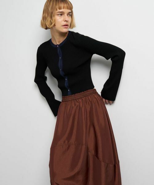 LANVIN en Bleu / ランバン オン ブルー カーディガン・ボレロ | バイカラーリブショートカーディガン | 詳細18