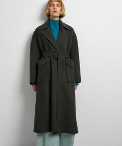 LANVIN en Bleu / ランバン オン ブルー その他アウター | SUPER140 ウールリバーフレアコート