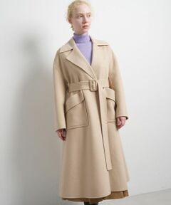 LANVIN en Bleu / ランバン オン ブルー その他アウター | SUPER140 ウールリバーフレアコート