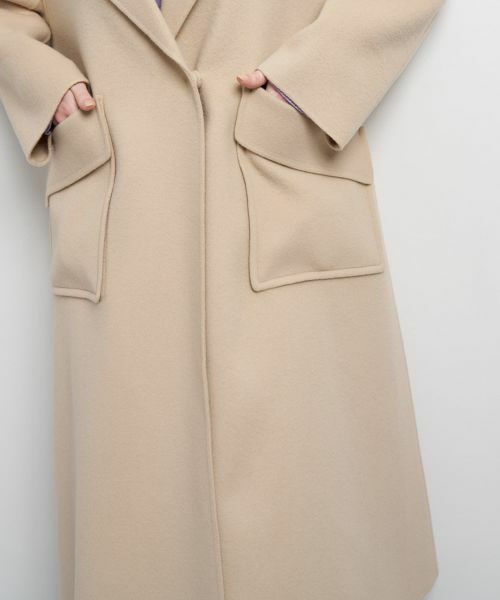 LANVIN en Bleu / ランバン オン ブルー その他アウター | SUPER140 ウールリバーフレアコート | 詳細13