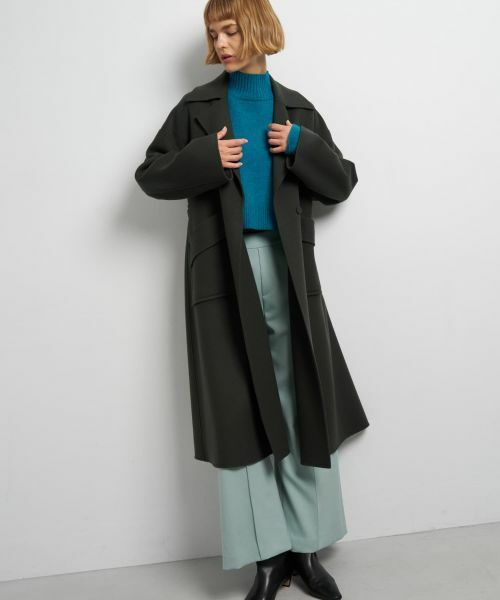 LANVIN en Bleu / ランバン オン ブルー その他アウター | SUPER140 ウールリバーフレアコート | 詳細18