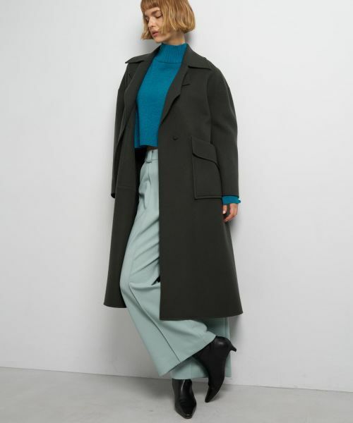 LANVIN en Bleu / ランバン オン ブルー その他アウター | SUPER140 ウールリバーフレアコート | 詳細19