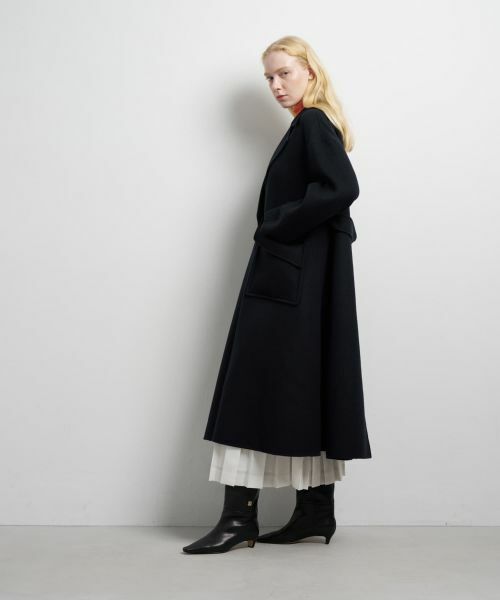 LANVIN en Bleu / ランバン オン ブルー その他アウター | SUPER140 ウールリバーフレアコート | 詳細2