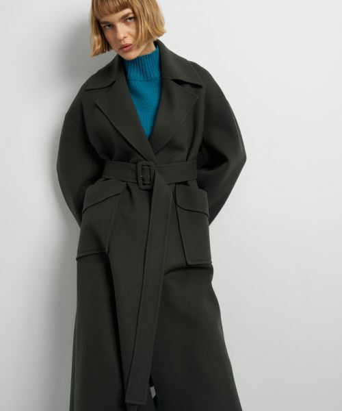 LANVIN en Bleu / ランバン オン ブルー その他アウター | SUPER140 ウールリバーフレアコート | 詳細21