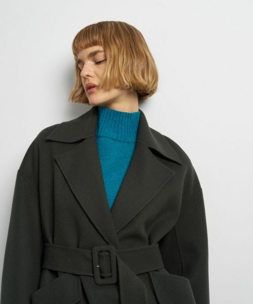 LANVIN en Bleu / ランバン オン ブルー その他アウター | SUPER140 ウールリバーフレアコート | 詳細22