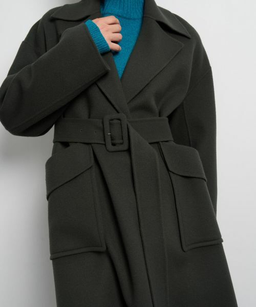 LANVIN en Bleu / ランバン オン ブルー その他アウター | SUPER140 ウールリバーフレアコート | 詳細23