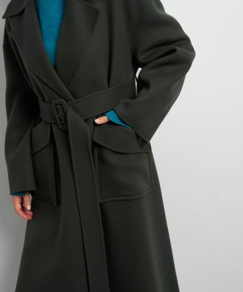 LANVIN en Bleu / ランバン オン ブルー その他アウター | SUPER140 ウールリバーフレアコート | 詳細24