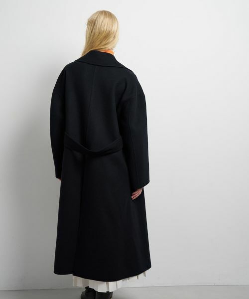 LANVIN en Bleu / ランバン オン ブルー その他アウター | SUPER140 ウールリバーフレアコート | 詳細5