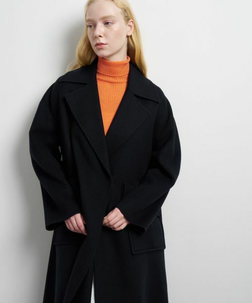 LANVIN en Bleu / ランバン オン ブルー その他アウター | SUPER140 ウールリバーフレアコート | 詳細6