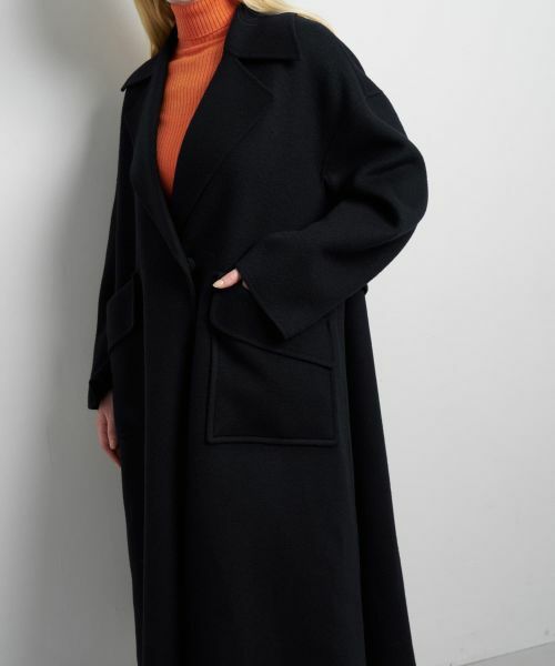 LANVIN en Bleu / ランバン オン ブルー その他アウター | SUPER140 ウールリバーフレアコート | 詳細7