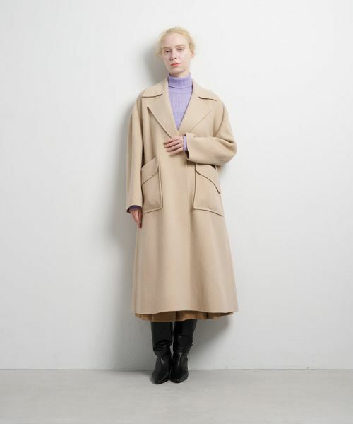 LANVIN en Bleu / ランバン オン ブルー その他アウター | SUPER140 ウールリバーフレアコート | 詳細9