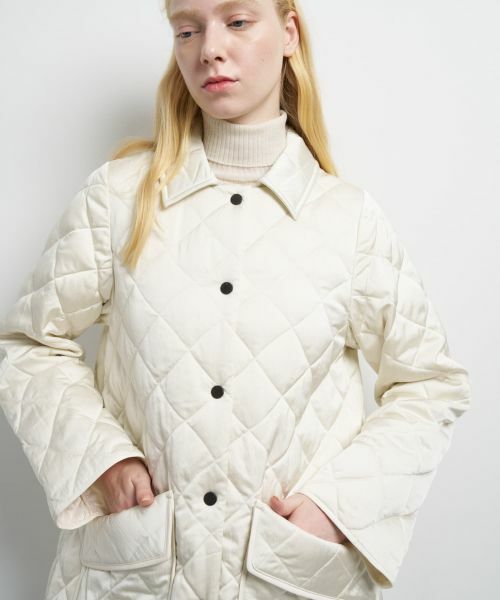 LANVIN en Bleu / ランバン オン ブルー その他アウター | キルティングダウンハーフコート | 詳細15