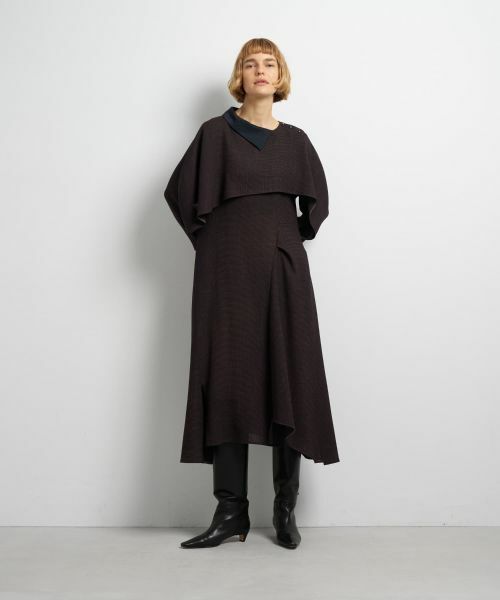 LANVIN en Bleu / ランバン オン ブルー ドレス | アシンメトリーコンビワンピース | 詳細10