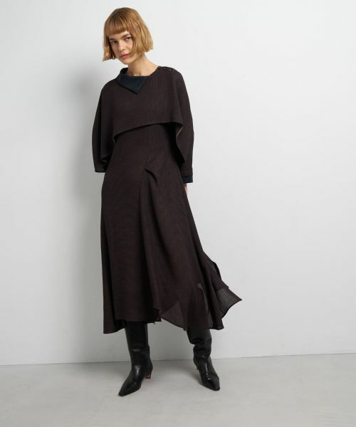 LANVIN en Bleu / ランバン オン ブルー ドレス | アシンメトリーコンビワンピース | 詳細13