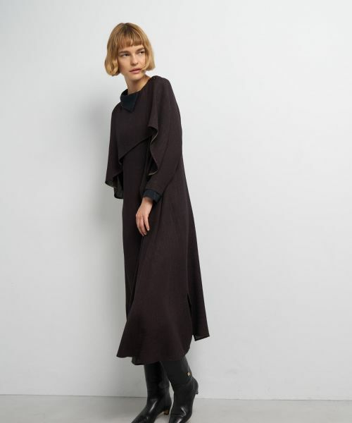 LANVIN en Bleu / ランバン オン ブルー ドレス | アシンメトリーコンビワンピース | 詳細14