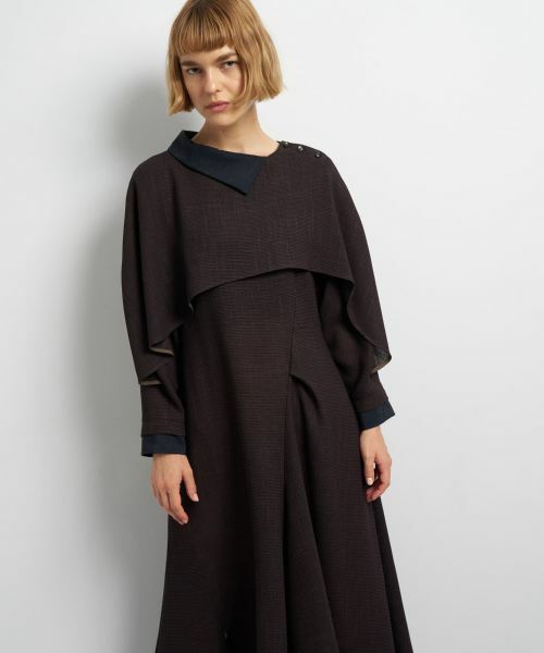 LANVIN en Bleu / ランバン オン ブルー ドレス | アシンメトリーコンビワンピース | 詳細16