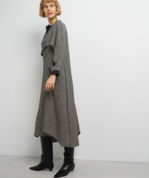 LANVIN en Bleu / ランバン オン ブルー ドレス | アシンメトリーコンビワンピース | 詳細5