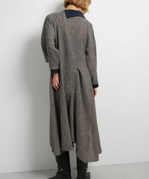 LANVIN en Bleu / ランバン オン ブルー ドレス | アシンメトリーコンビワンピース | 詳細6