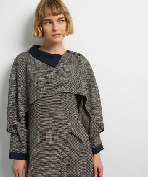 LANVIN en Bleu / ランバン オン ブルー ドレス | アシンメトリーコンビワンピース | 詳細7