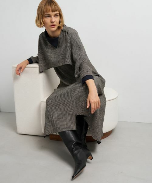 LANVIN en Bleu / ランバン オン ブルー ドレス | アシンメトリーコンビワンピース | 詳細9