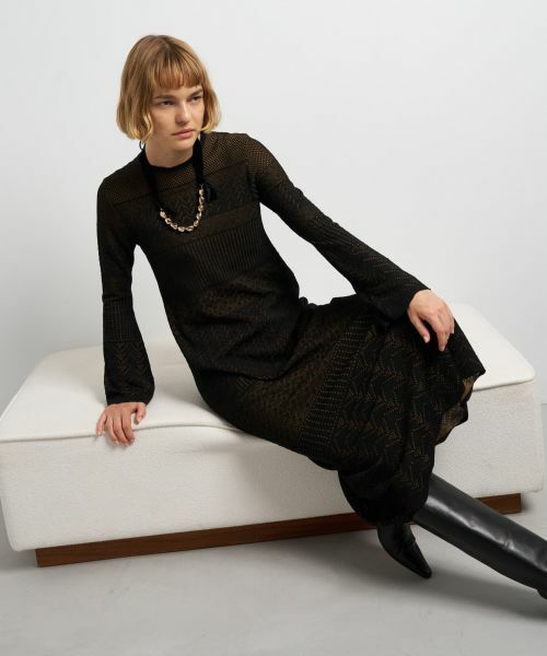 LANVIN en Bleu / ランバン オン ブルー ドレス | ニットレースワンピース | 詳細16