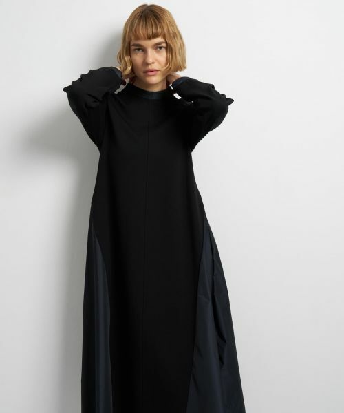 LANVIN en Bleu / ランバン オン ブルー ドレス | アシンメトリーヘムコンビワンピース | 詳細14