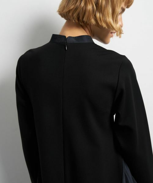 LANVIN en Bleu / ランバン オン ブルー ドレス | アシンメトリーヘムコンビワンピース | 詳細15